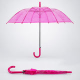 LSB Hot Pink Jelly Transparent Umbrella for Teens & Adults