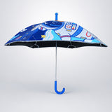 LSB Wheel style Planet Space Astronaut Printed UPF 50+ Kids-Umbrella-5-10Y