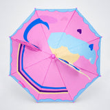 LSB 3D Face Pink Unicorn Umbrella for Kids-3-8Y