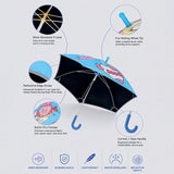 LSB Wheel style Princess Girl Printed UPF 50+ Kids-Umbrella-5-10Y