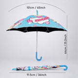 LSB Wheel style Princess Girl Printed UPF 50+ Kids-Umbrella-5-10Y