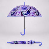LSB Purple Floral Tile Print Umbrella for Teens & Adults