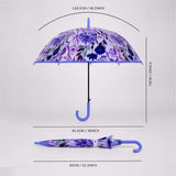 LSB Purple Floral Tile Print Umbrella for Teens & Adults
