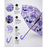 LSB Purple Floral Tile Print Umbrella for Teens & Adults