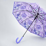 LSB Purple Floral Tile Print Umbrella for Teens & Adults
