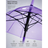 LSB Rich Purple Jelly Transparent Umbrella for Teens & Adults