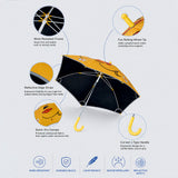LSB Wheel style Quack Ducky Wheel style printed UPF 50+ Kids-Umbrella -5-10Y