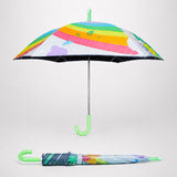 LSB Wheel style Rainbow Duck Printed UPF 50+ Kids-Umbrella-5-10Y
