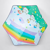LSB Wheel style Rainbow Duck Printed UPF 50+ Kids-Umbrella-5-10Y