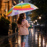 LSB Wheel style Rainbow Duck Printed UPF 50+ Kids-Umbrella-5-10Y