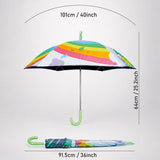 LSB Wheel style Rainbow Duck Printed UPF 50+ Kids-Umbrella-5-10Y