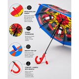 LSB Race Car Print Umbrella for Kids,5yrs-10yrs