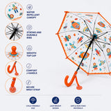 LSB Rocket theme Transparent Umbrella for Toddlers & Kids