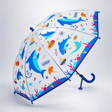LSB Sea Shark theme Transparent Umbrella for Toddlers & Kids