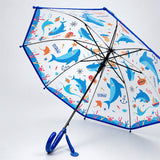 LSB Sea Shark theme Transparent Umbrella for Toddlers & Kids