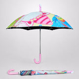 LSB Wheel style Strawberry & Teddy Printed UPF 50+ Kids-Umbrella-5-10Y