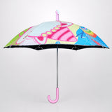 LSB Wheel style Strawberry & Teddy Printed UPF 50+ Kids-Umbrella-5-10Y