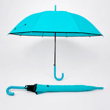 LSB Teal Solid Black border Umbrella for Adults & Teens