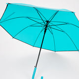 LSB Teal Solid Black border Umbrella for Adults & Teens