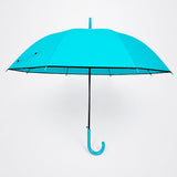 LSB Teal Solid Black border Umbrella for Adults & Teens