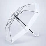 LSB White Big Border Transparent Umbrella for Teens & Adults
