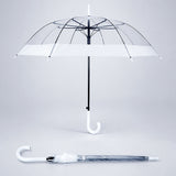 LSB White Big Border Transparent Umbrella for Teens & Adults
