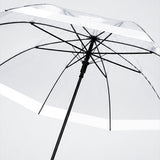 LSB White Big Border Transparent Umbrella for Teens & Adults