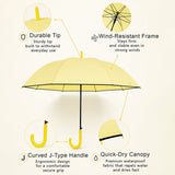 LSB Yellow Solid Black border Umbrella for Adults & Teens