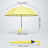 LSB Yellow Solid Black border Umbrella for Adults & Teens