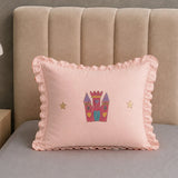 LSB 4 pcs Unicorn & Princess Luxe Embroidered collection of Single bed comforter, 1 flat bedsheet, 2 pillow covers entire Bedding Set for Single Size Bed.