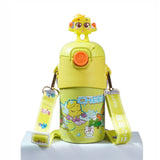 Little Surprise Box,Yellow 3D Cheese Toy Lid Kids Stainless Steel Water Bottle,500ml
