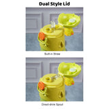 Little Surprise Box,Yellow 3D Cheese Toy Lid Kids Stainless Steel Water Bottle,500ml