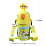 Little Surprise Box,Yellow 3D Cheese Toy Lid Kids Stainless Steel Water Bottle,500ml
