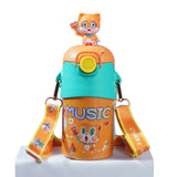 Little Surprise Box,Orange 3D Foxy Toy Lid Kids Stainless Steel Water Bottle,500ml