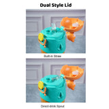 Little Surprise Box,Orange 3D Foxy Toy Lid Kids Stainless Steel Water Bottle,500ml