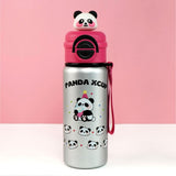 Little Surprise Box,Silver Pink 3d Panda Stainless Steel Kids Water Bottle, 550ml