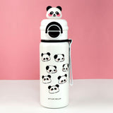 Little Surprise Box,White 3d Panda Stainless Steel Kids Water Bottle, 550ml