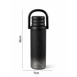 LSB, Black 3Stripes Lid Series, Stainless Steel Kids Water Bottle , 500ml