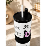 LSB Black Pink Butterfly, Good Time Series, Stainless Steel Tumbler and Water Bottle for Kids & Adults, 710ml