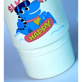 LSB, Blue Dino Bottomlid Series, Stainless Steel Kids Water Bottle , 480ml