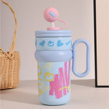LSB, Blue Pastel XOXO series, Stainless Steel Tumbler and Water Bottle for Kids & Adults, 540ml