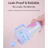 LSB, Blue Pastel XOXO series, Stainless Steel Tumbler and Water Bottle for Kids & Adults, 540ml
