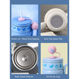 LSB, Blue Pastel XOXO series, Stainless Steel Tumbler and Water Bottle for Kids & Adults, 540ml