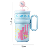 LSB, Blue Pastel XOXO series, Stainless Steel Tumbler and Water Bottle for Kids & Adults, 540ml