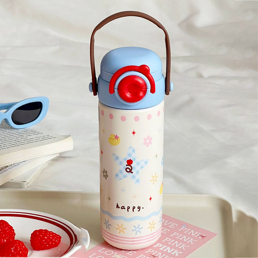 LSB, Blue Star, Sleek series Stainless Steel Tumbler and Water Bottle for Kids and Adults,550ml