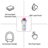 LSB, Blue Star, Sleek series Stainless Steel Tumbler and Water Bottle for Kids and Adults,550ml