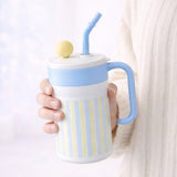 LSB, Blue Stripes, Cupstyle Series Stainless Steel Tumbler Bottle with detachable infuser for kids, Teens and Adults,620 ml