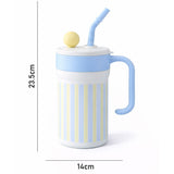 LSB, Blue Stripes, Cupstyle Series Stainless Steel Tumbler Bottle with detachable infuser for kids, Teens and Adults,620 ml