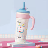 LSB, Lt Blue Lid, TV Bear, Twilight Tumbler Series, Stainless Steel Tumbler and Water Bottle for Teens and Adults, 750 ml