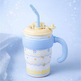 LSB, Blue Waves, Bubble Lid series, with detachable infuser Stainless Steel Kids Tumbler Water Bottle , 680ml